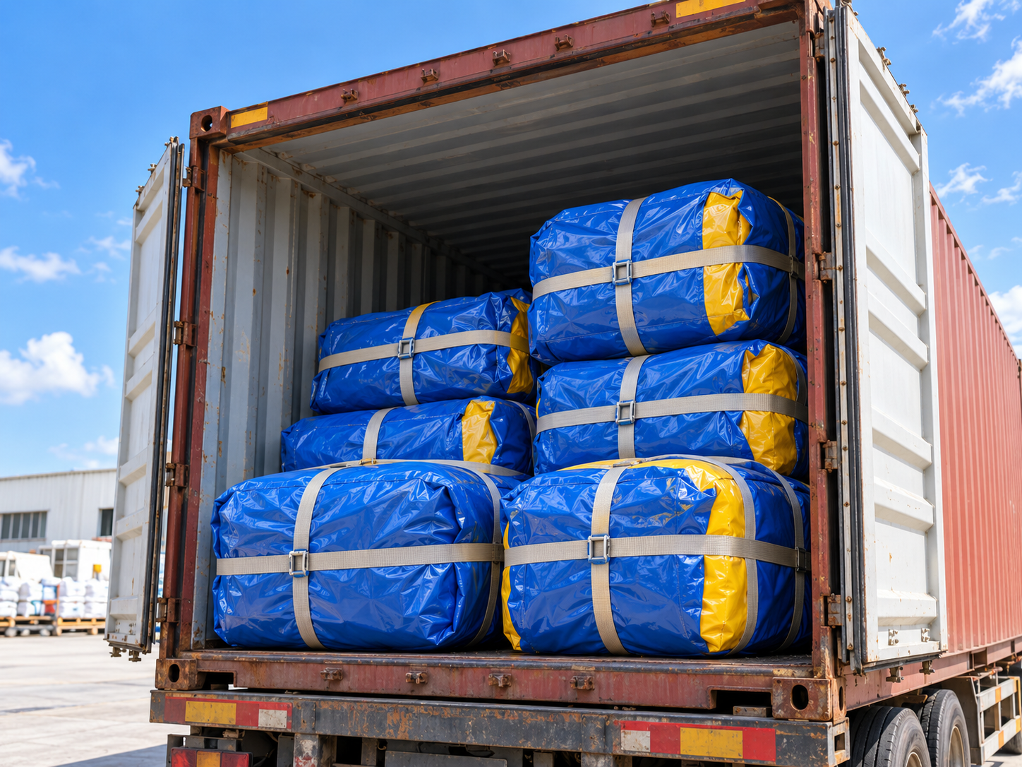 Containerladung zur Lieferung