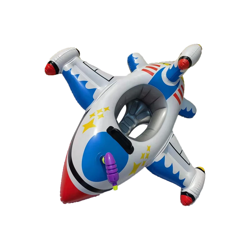 0.3mm PVC インフレータブルエアプレーン スイミングシート 浮き輪 子供用 水遊びリング