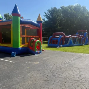 0.55mm PVC Eco Friendly Small Castle Inflatable Water Slide 1000kg Capacity for Church Charity Events Neighborhood