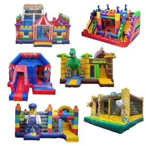 0.55mm PVC Inflatable Bouncy Castle for Kids Outdoor Bounce House Slide with Easy Setup