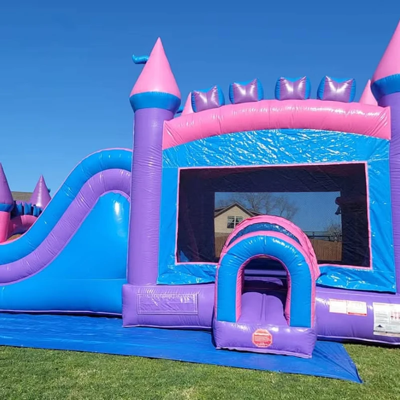 Toboggan aquatique gonflable en PVC de 0,55 mm, 4 m*7 m, 4 m*8 m, couleur personnalisée pour camp d'été, amusement aquatique pour enfants