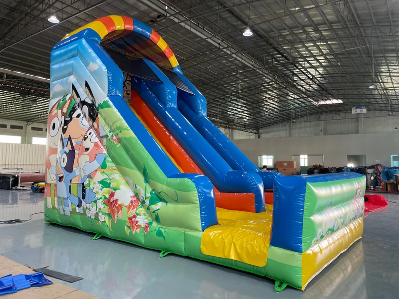 Castillo Inflable de Tobogán de Agua Engrosado de PVC de 0.55mm, Juguete Infantil, Accesorio con Capacidad de 400kg para 8 Personas