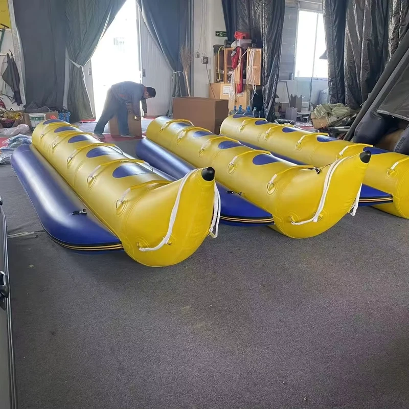 0,9 mm PVC opblaasbare fly fish banaanboot te koop voor 5 6 7 8 personen om te zitten