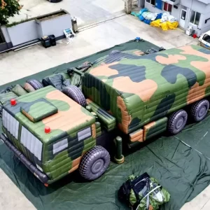 1,1 m Vollmaß aufblasbarer taktischer Radar-Täuschkörper aufblasbarer Radarwerfer Fahrzeug entspricht thermischer Signatur