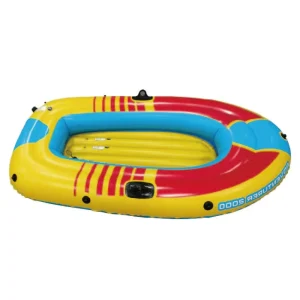 1 / 2 Child Kids Inflatable Kayak Canoe Rowing Air Boat Double Valve Drifting PVC Color Box Canoe Outrigger Seat Accessories