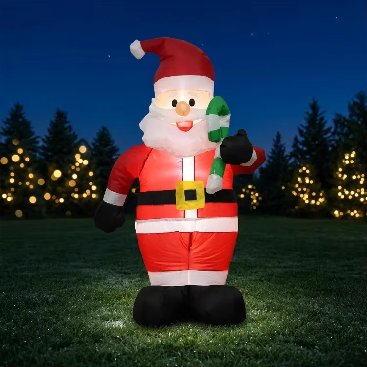 1,2 Meter Handheld Opblaasbaar voor Vorm LED Verlichte Kerstdecoratie Polyester Materiaal Model LYC008