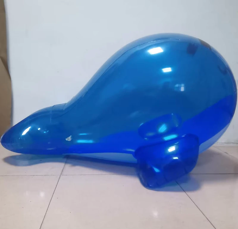 1,2M Gigantische Opblaasbare Walvis Speelgoed Transparant Blauw PVC Groot Opblaasbaar Zee Dier Model Voor Zwembadfeest Decoratie