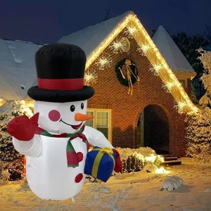 1.2m LED Light Christmas Snowman Outdoor Inflatable Decoration