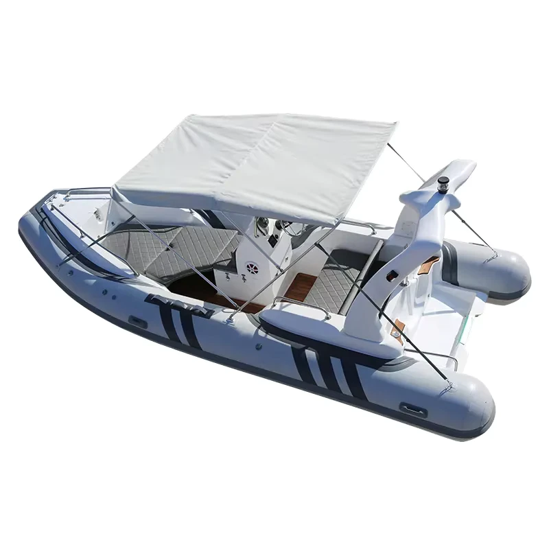 1.2mm厚のインフレータブルリブボート、アウトボードエンジン、アルミ素材、海と湖の釣りスポーツスタイル