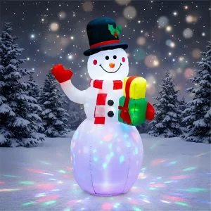 1.5m Lighted Outdoor Indoor Grass Lawn Decoration Inflatable Snowman for Christmas
