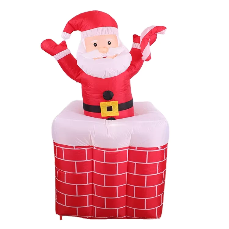 Babbo Natale gonfiabile con luci LED, 1,8 m, per eventi