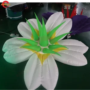 10-12ft Giant Inflatable Balloon Flower Hanging Decorations with LED Lights for Ceiling Bar Events