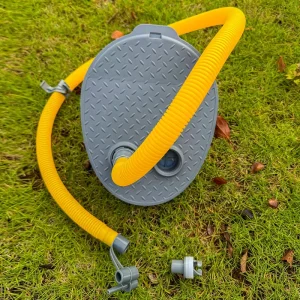 10″ PVC Inflatable Foot Pump Air Inflator 3000CC 140cm Soft Tube Big Volume 3-Nozzle Air Bed Waterplay Crafts Accessories