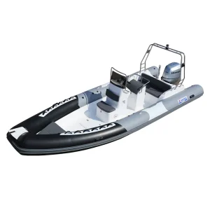 Kapal RIB Inflatable 680cm untuk 10 Orang dengan Mesin Outboard untuk Memancing Yacht