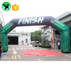 10.4m x 5.5m High Running Events Finish Arch Inflatable Customized Thermal Dye Sublimation A4900