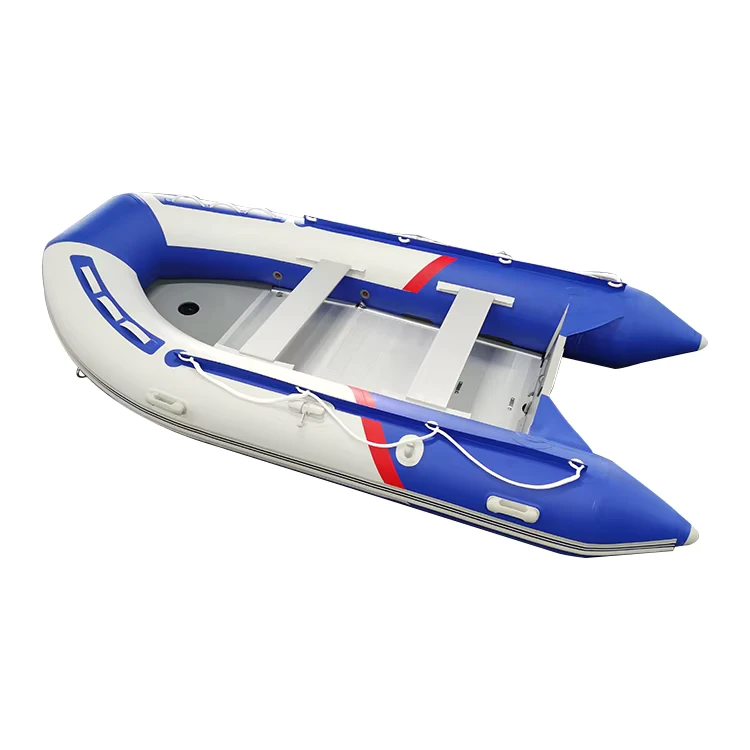 10.8 Feet High Speed Sport Yacht Inflatable Dinghy Boat with Aluminum Floor Stable 4 Person for Drifting PVC Material