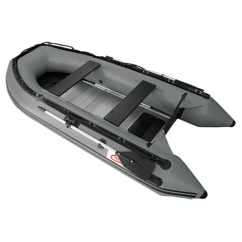 3,3 m aufblasbares Boot Schlauchboot Angelboot Tender Pontonboot Grau