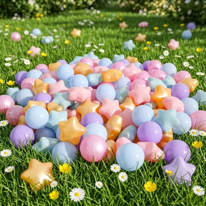 Pacote de 100 Brinquedos Infláveis Coloridos com Tema Oceânico, Acessórios para Crianças, Bola de 6cm para Piscina de Bolinhas