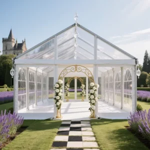 Tenda Acara Mewah Romantis untuk 100 Orang, OEM, Tenda Pernikahan Outdoor Jernih