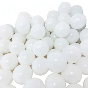 100 pcs Bag 10inch White Latex Balloon Chinese New Year Graduation Items Birthday Products Ballon Pack of 100