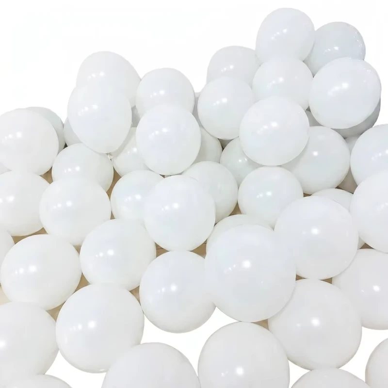 100 pcs Bag 10inch White Latex Balloon Chinese New Year Graduation Items Birthday Products Ballon Pack of 100