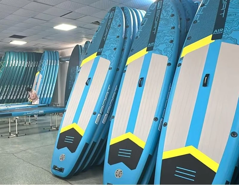 แผ่นพายแบบเติมลม Drop Stitch ขนาด 10'6"*33"*6" น้ำหนักเบา OEM พร้อมที่นั่งเรือคายัค