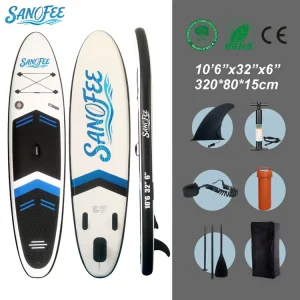 SUP Gonfiabile da 10'6" Stile Surfboard Elettrico Stand Paddle Board 15cm Spessore Drop Stitch PVC Impermeabile per Bambini Eco-Friendly