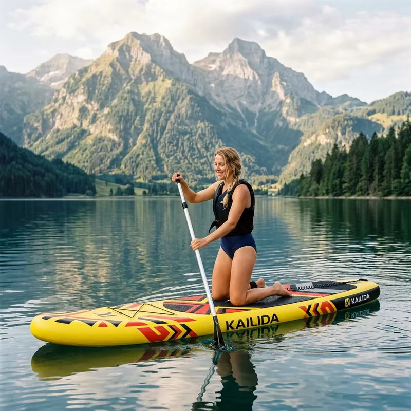 Tavola da paddle gonfiabile da 10'6" con chiave per valvola e nucleo di valvola extra per manutenzione dell'utente