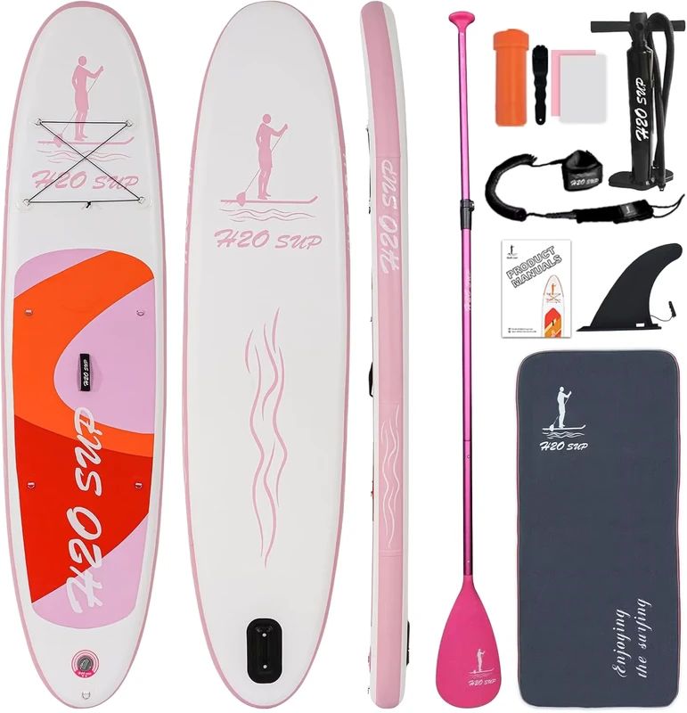 10'6'' Tragbares Aufblasbares Stand-Up-Paddleboard (SUP) CE-zertifiziert 150kg Maximalgewicht Standardzubehör Wassersport