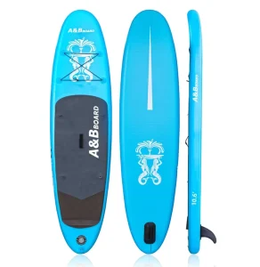 10'6ft SUP Board, aufblasbares Stand-Up-Paddleboard, Isup-Fisch-Paddleboard mit Kajaksitz