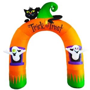10FT Halloween Inflatable Archway Outdoor Patio Lawn Decorations Ghost Cat