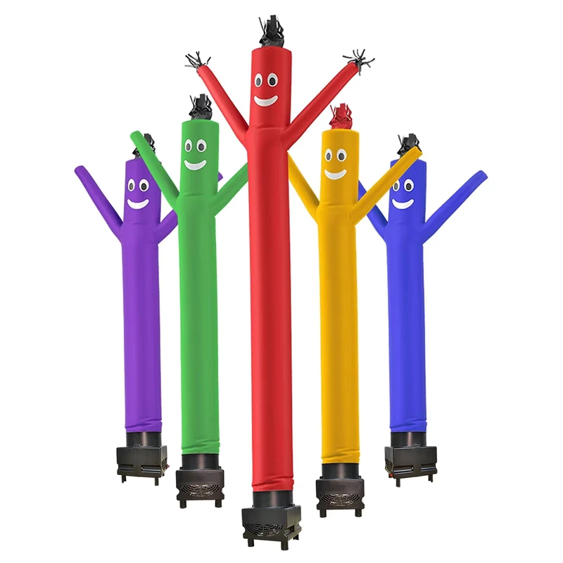 Puppet Terbang Inflatable Tube Man Iklan dengan Lampu untuk Tanda Bisnis Toko Luar Ruangan 10FT