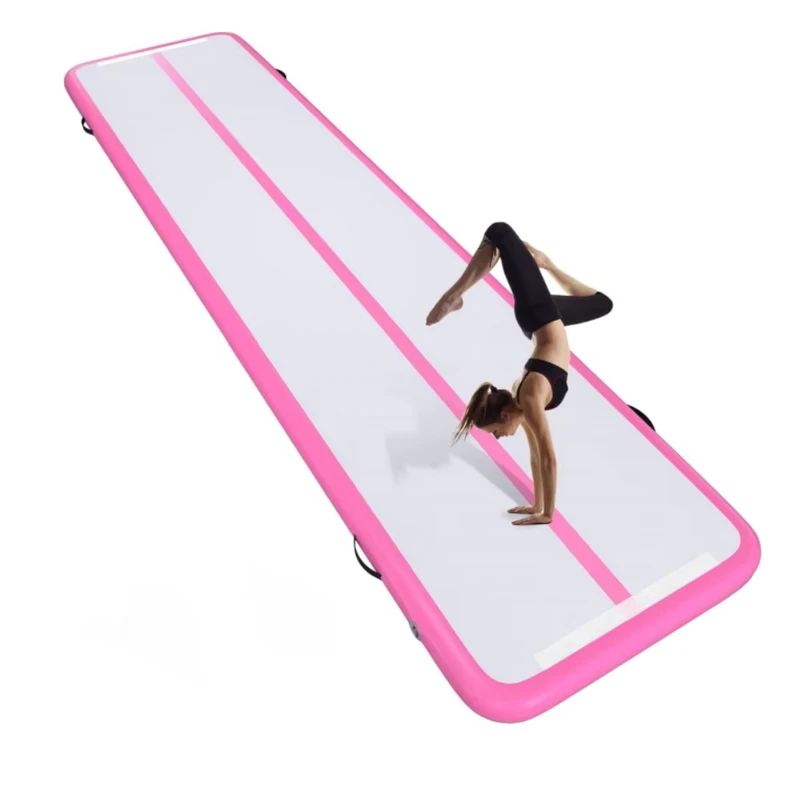 Matras Udara Gymnastik Inflatable 10ft 13ft 16ft 20ft, Jalur Tumble EVA Tanpa Pompa Listrik untuk Penggunaan Gym
