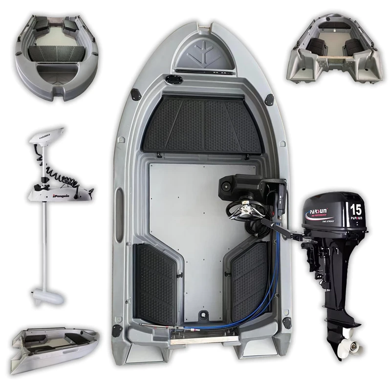 10ft 3,05m 3M Visserskajak met Elektrische Motor Rotomolded Plastic Skiff Boot