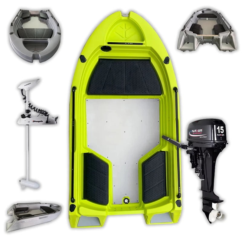 เรือสกิฟพลาสติก Rotomolded ขนาด 10 ฟุต 3.05 ม. เรือประมง Poly Boat