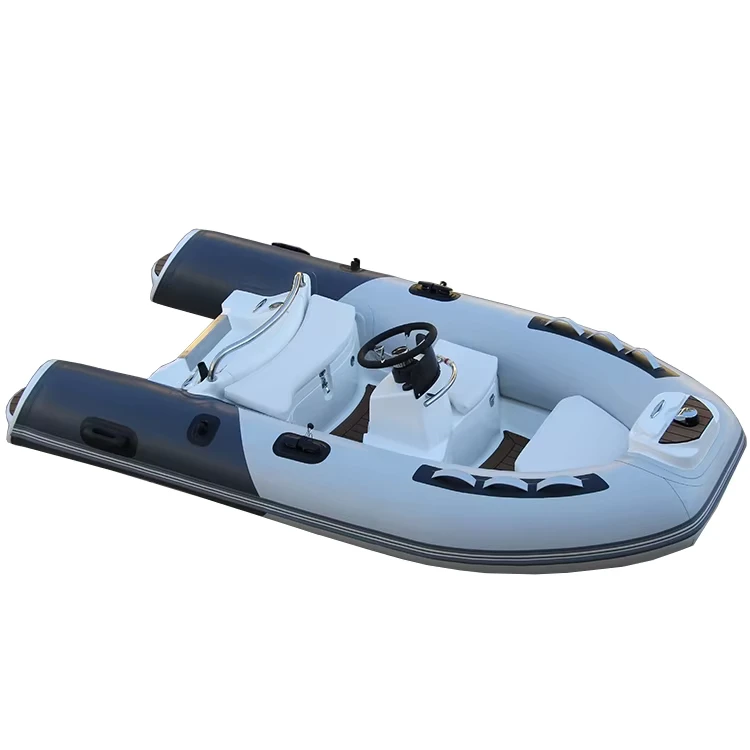 Barca Gonfiabile Rigid RIB 300 in Fibra di Vetro 10 piedi, Certificata CE, per 4 Persone, Barca da Pesca e Salvataggio