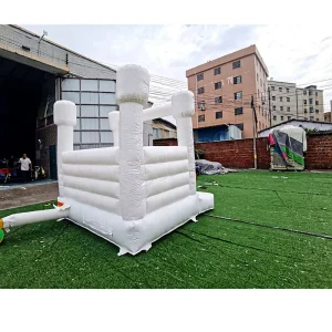 10ft Inflatable White Castle Jumping Bouncy Castle for Kids Bounce House Park Wedding Tent
