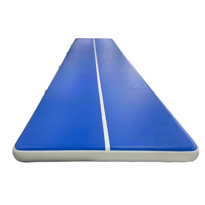 10 m 12 m aufblasbare Tumbling Airtrack Gymnastik Übungsboden PVC Rennbahn mit 20 cm Dicke Luftblock Gymnastikmatte