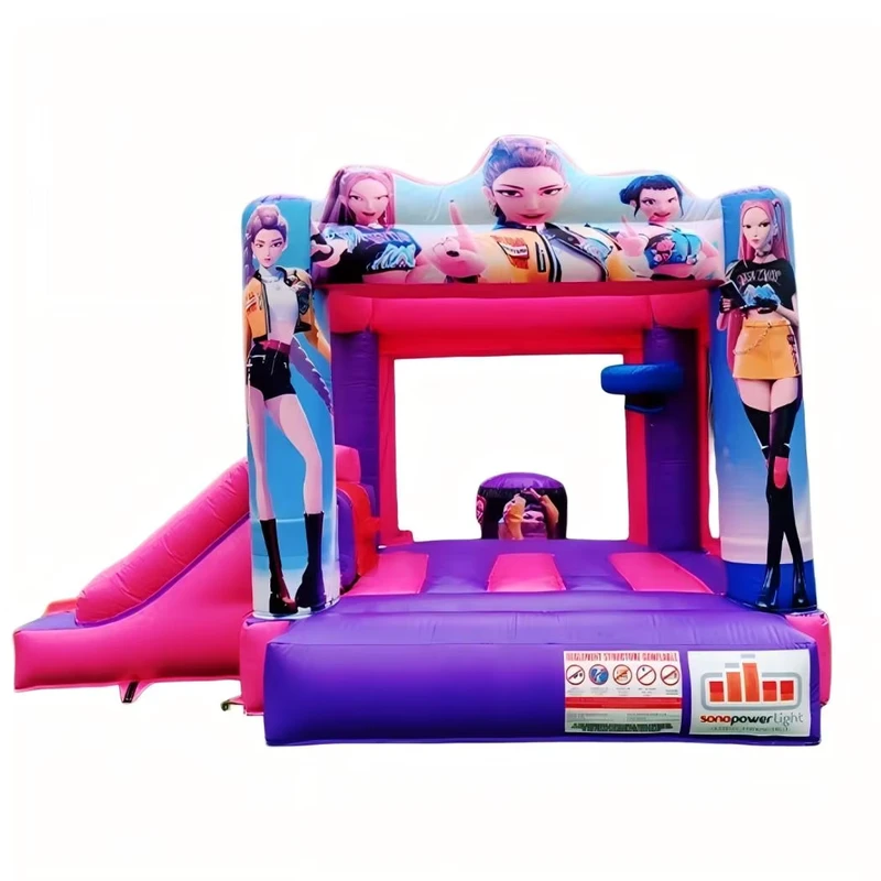Nhà Bơm Hơi K POP Quái Vật Săn Đuổi Kích Thước Thương Mại 10x15 Feet Tùy Chỉnh Cho Tiệc Ngoài Trời Của Trẻ Em