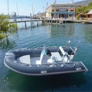 11 Foot Small Inflatable Ribbed Glass Fiber Sport Yacht PVC Material Stable Kayak with Small Glass Bottom for Sale