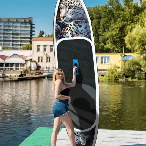 11’*33”*6” Stand Up Fishing Paddle Board Soft Surfboard Surfing Inflatable Kayak SUP Paddleboard with Seat