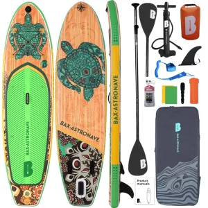 11′ Inflatable Paddle Board PVC EVA Material 130KG Max Loading Complete Set Accessories