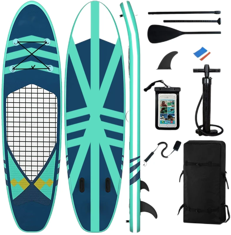 11' SUP Stand Up Paddle Board Opblaasbare SUP Surfplank met Peddel
