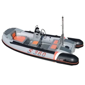 Barco de Pesca com Casco Rígido de Alumínio de 360cm e 11,8 pés, Dinghy de Vela
