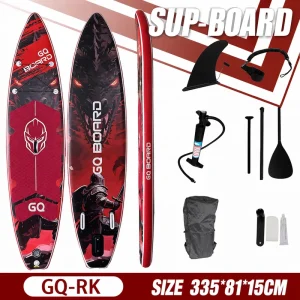 11’0″ Inflatable Stand up Paddle Board SUP with EVA Deck 335x81x15cm 200kg Capacity for All Around Water Sports
