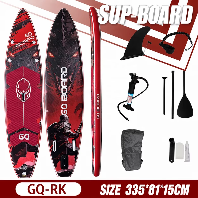 SUP Gonfiabile da Stand Up Paddle 11'0" con Deck in EVA 335x81x15cm Capacità 200kg per Sport Acquatici