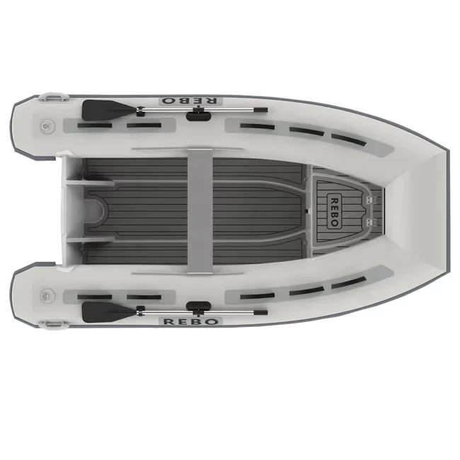 Kayak rigide gonflable en aluminium de 11 pieds personnalisé, coque en PVC Hypalon, coque rigide en V profond, kayak gonflable rigide pour pagayer et pêche