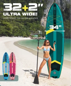 11’6”*35” Stable Hot Welding Seam Inflatable Stand up Paddle Board Paddleboard Surfboard Fishing SUP with Kayak Seat