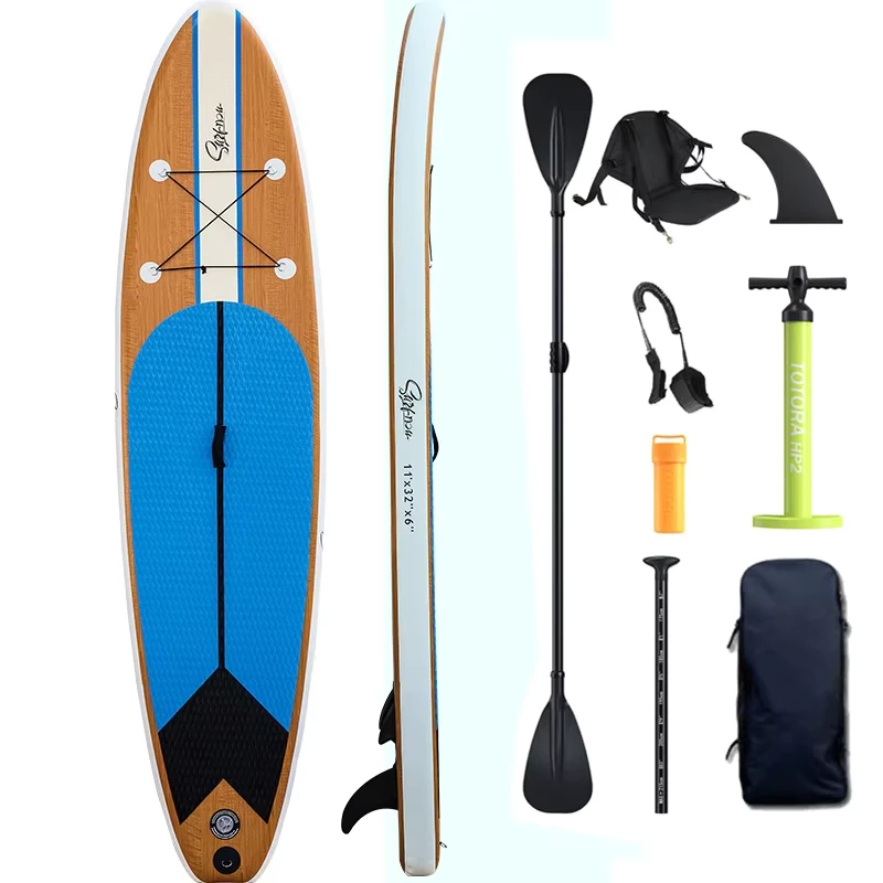 Tabla de paddle yoga inflable de 11 pies OEM ODM, tabla de surf SUP de pie