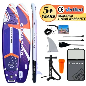 11’x33″x6″ Inflatable Paddle Board for Adults 33″ Extra Wide Stable All Around SUP Rigid DWF Stand Up Board 335cm